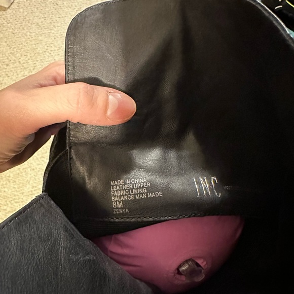 INC international Zenya Leather & Suede Platform Stiletto Boot size 8 - Picture 2 of 8